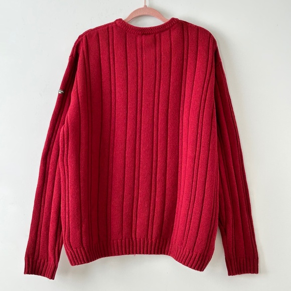 Columbia Red Cable Knit Crewneck Sweater - Picture 10 of 16